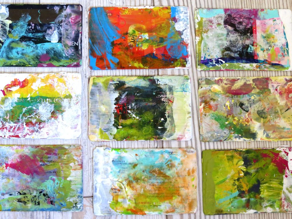 Credit card as a paint tool