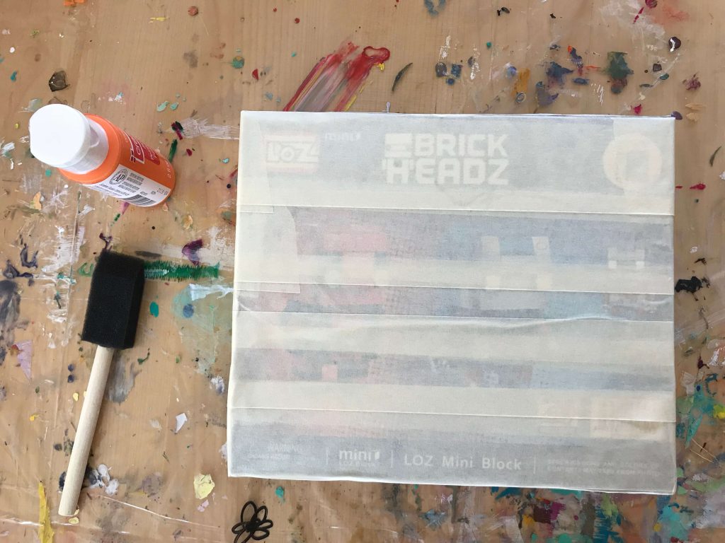 Recycled box canvas DIY