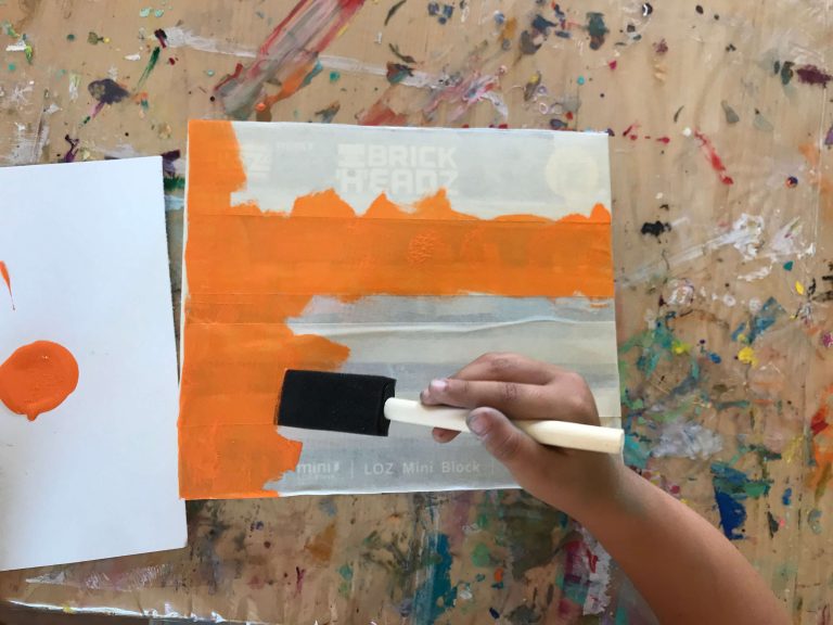 Recycled box canvas DIY