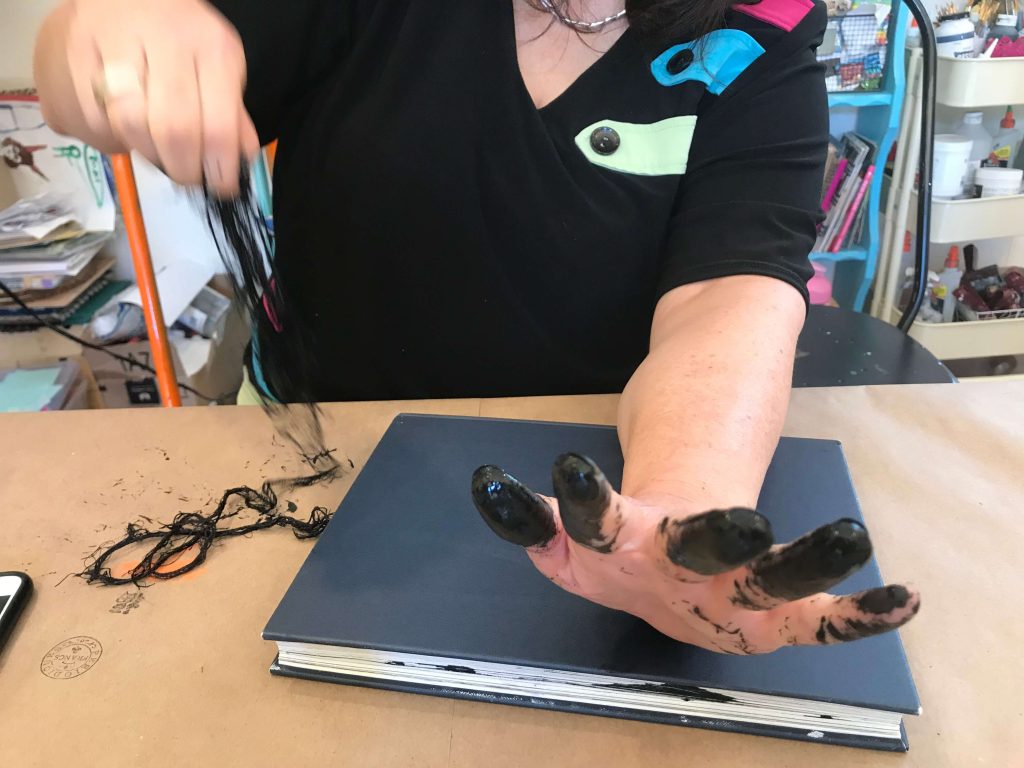 String painting technique