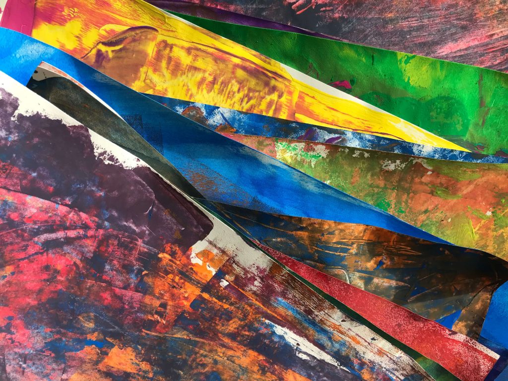 Painted paper collage 