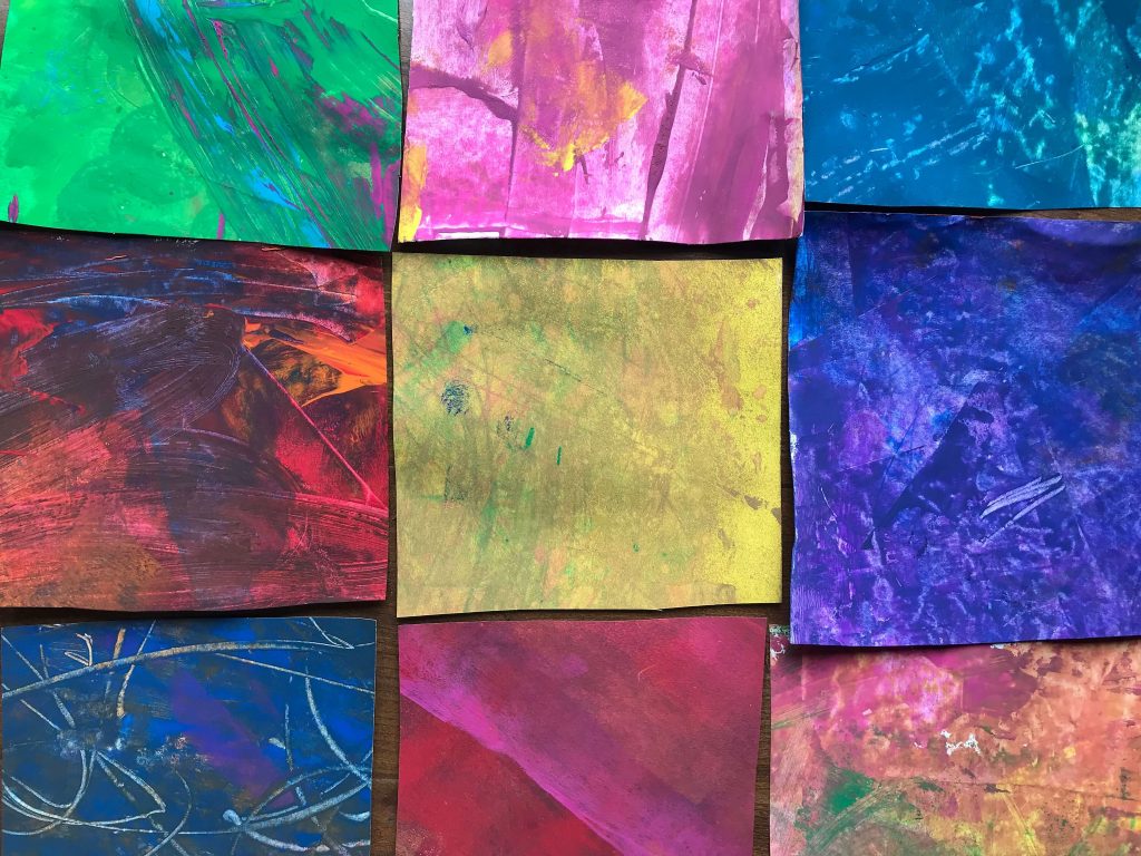 Painted paper collage 