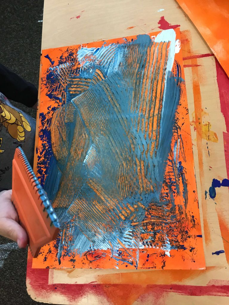 Painted paper collage 