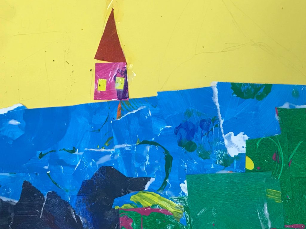 Painted paper collage 