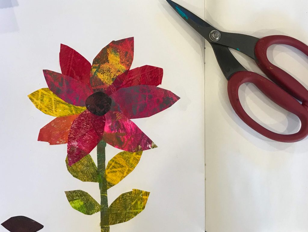 Painted paper collage
