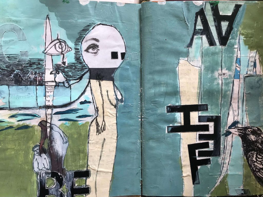 masking tape in my art journal
