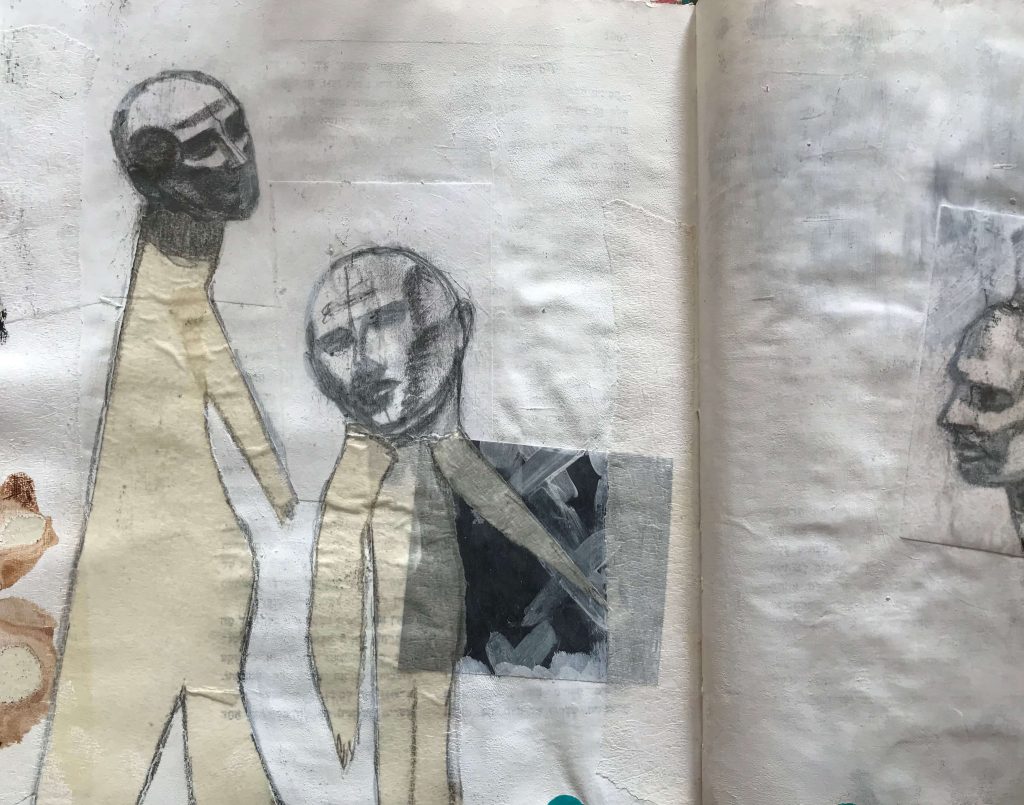 masking tape in my art journal