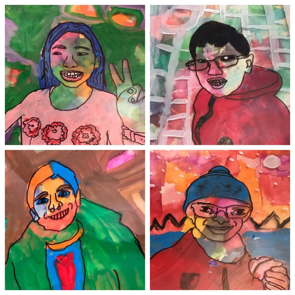 Third grade self portraits