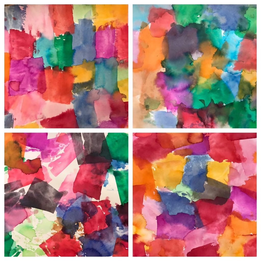 Bleeding tissue paper art