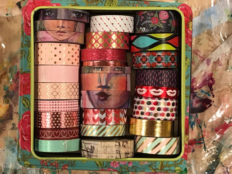 Organizing art journaling supplies
