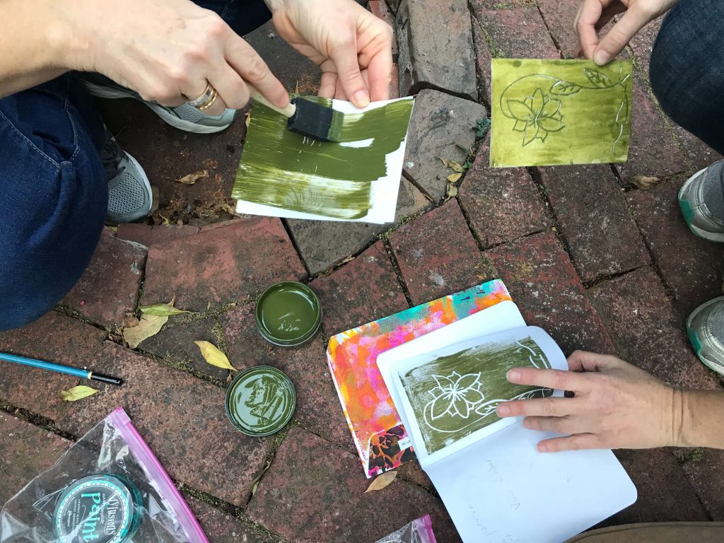 Printing with styrofoam plates