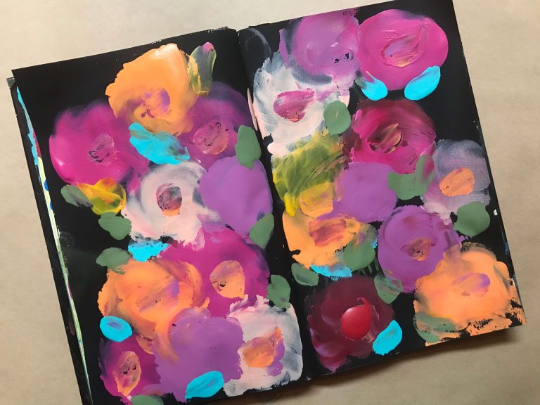 Finger Painted Flowers