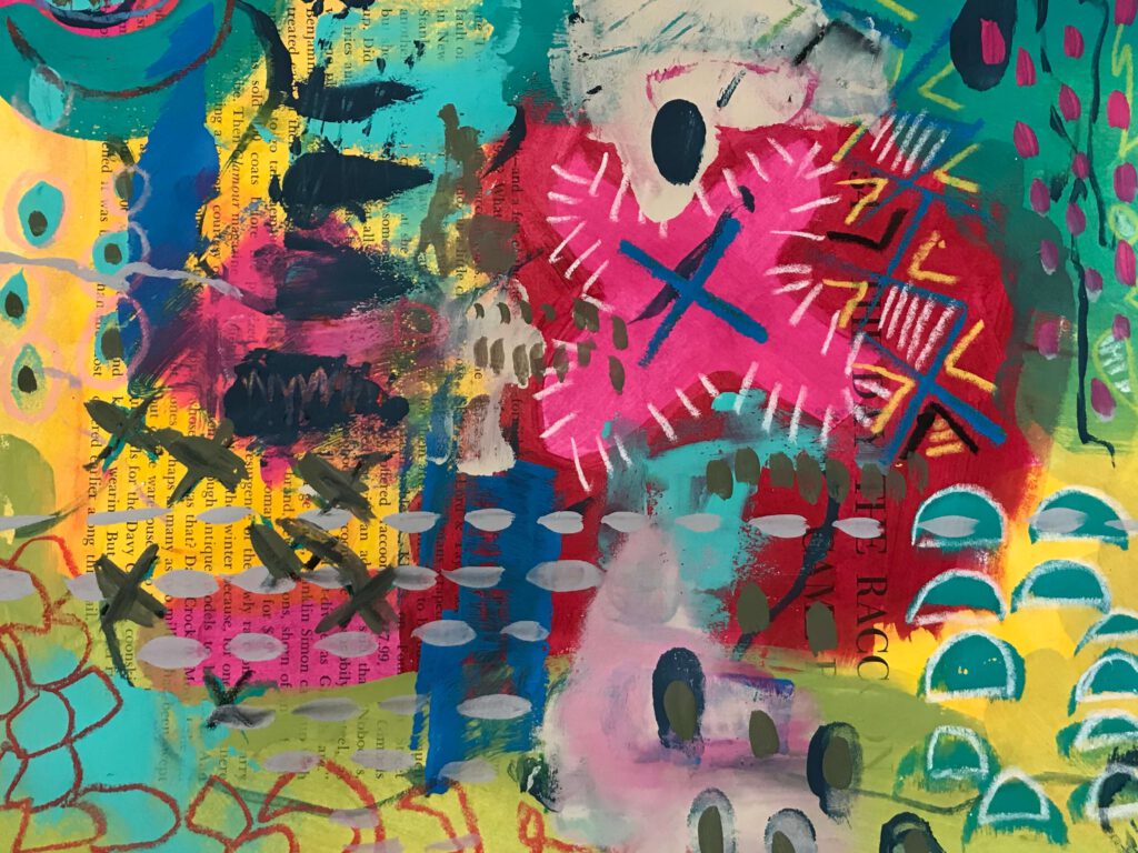 mixed media postcards
