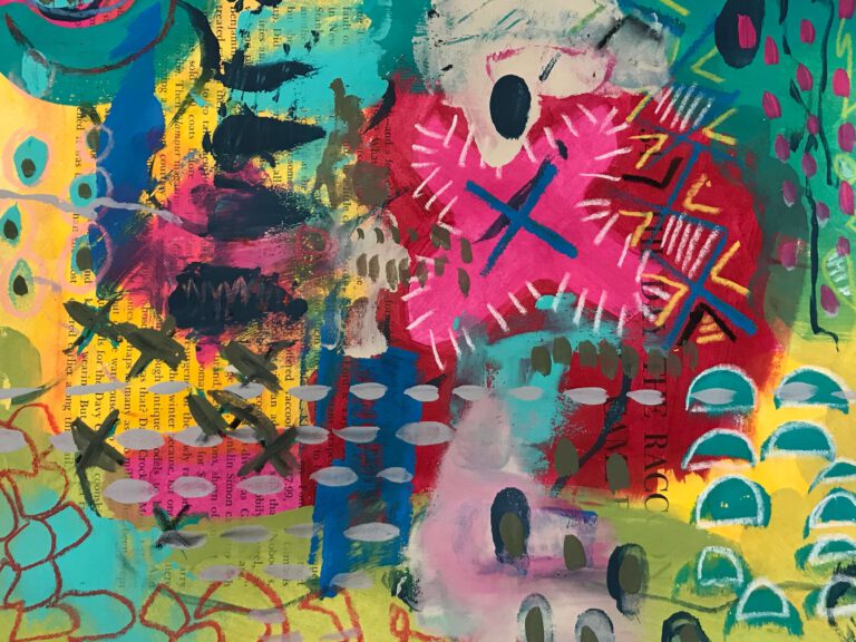 mixed media postcards