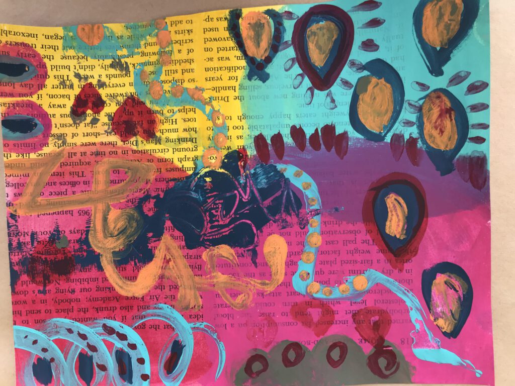 mixed media postcards