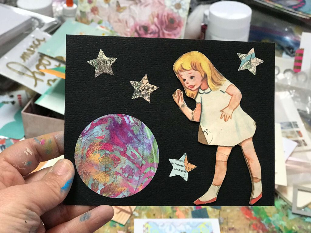 Collage postcard