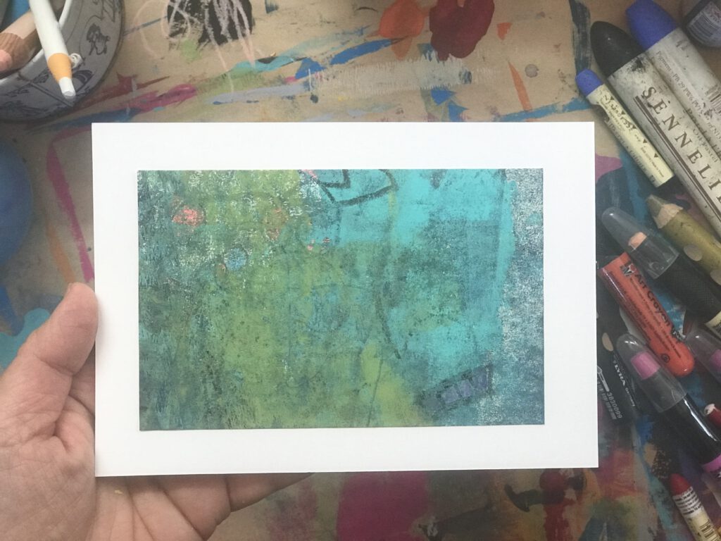 mixed media postcards